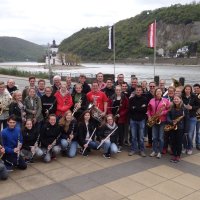 Das Blasochester auf Probenwochende 2017 in Kaub am Rhein