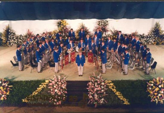 Das Blasorchester 1985 in Südafrika im Rahmen der Weltausstellung
