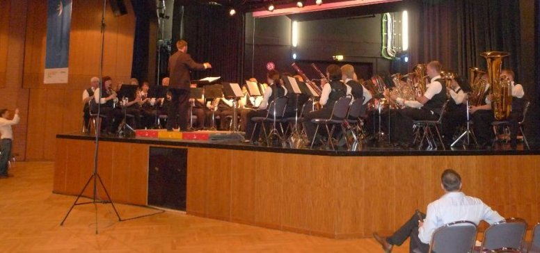 Das Blasorchester 2009 beim Wertungsspiel im Rahmen des Deutschen Turnfestes in Frankurt.
