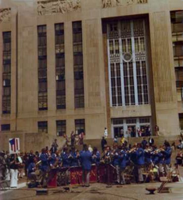 Konzert vor dem Rathaus in Kansas City 1976